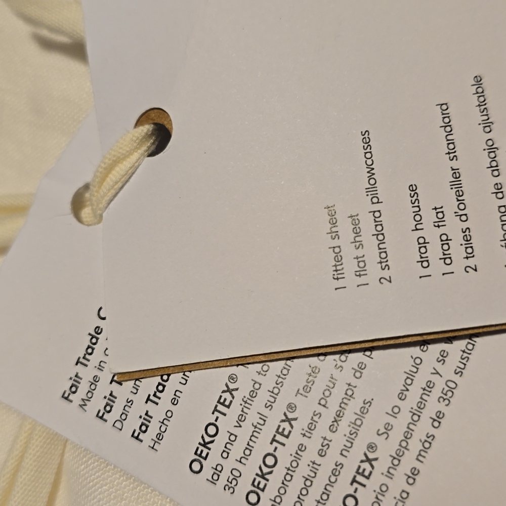 ❤️BUY 2 GET 1 FREE West Elm European Flax Linen Sheet Set, White,vQueen, $279 - Picture 13 of 16